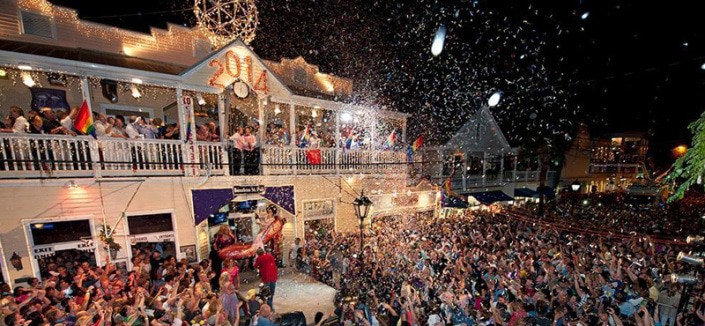 New Years Eve Key West 2022 with the amazing drag shoe drop